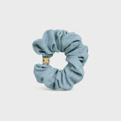 Celine Scrunchy Denim in Cotton and Brass with Gold Finish