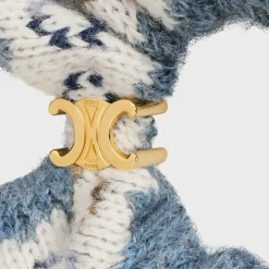 Celine Scrunchy Fair Isle in Wool and Brass with Gold finish
