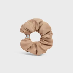 Celine Scrunchy Maxi Triomphe in Silk and Brass with Rhodium Finish