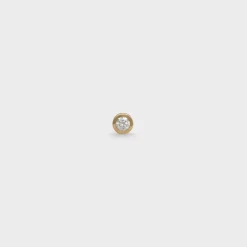 Celine Sentimental Brillant Stud in Yellow Gold and Diamond