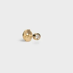Celine Sentimental Brillant Stud in Yellow Gold and Diamond