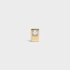 Celine Sentimental Double Square Stud in Yellow Gold and Diamond