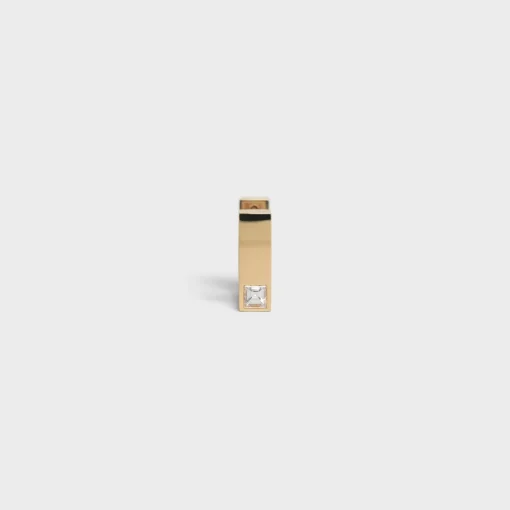 Celine Sentimental Square Earring in Yellow Gold and Diamond