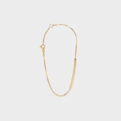 Celine Sentimental Straight Bracelet in Yellow Gold and Diamond