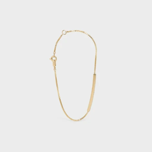 Celine Sentimental Straight Bracelet in Yellow Gold and Diamond