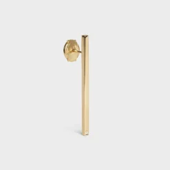 Celine Sentimental Straight Earring in Yellow Gold and Diamond
