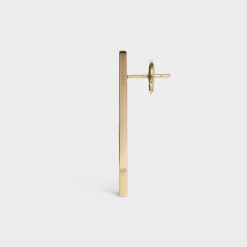 Celine Sentimental Straight Earring in Yellow Gold and Diamond
