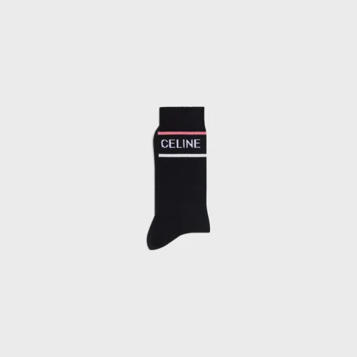 CELINE SOCKS IN STRIPED COTTON
