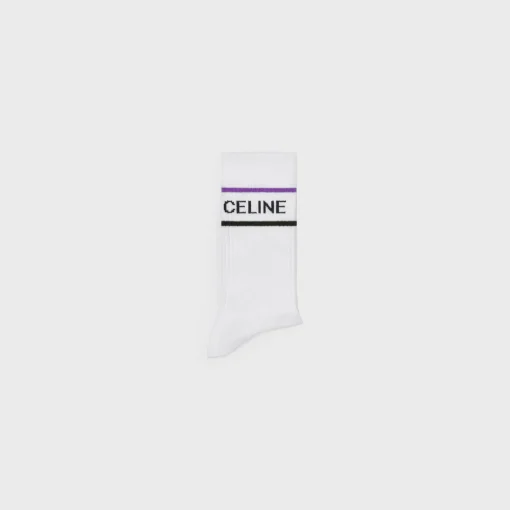 CELINE SOCKS IN STRIPED COTTON