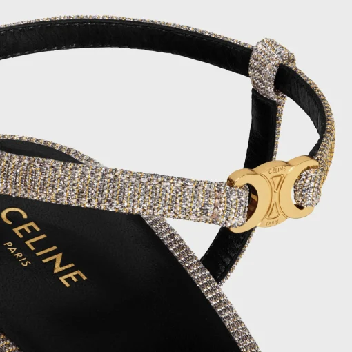 CELINE SOIR SANDAL in IRIDESCENT FABRIC