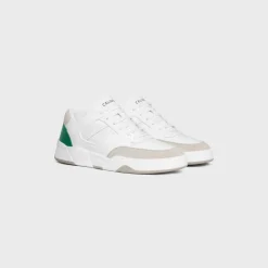 CELINE TRAINER CT-07 LOW LACE-UP SNEAKER in CALFSKIN AND SUEDE CALFSKIN