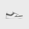 CELINE TRAINER LOW LACE-UP SNEAKER in SUEDE CALFSKIN AND CALFSKIN