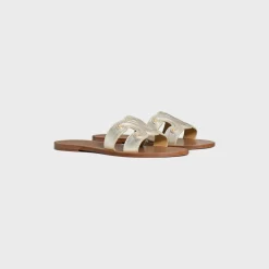 CELINE TRIOMPHE MULE in Metalized Calfskin