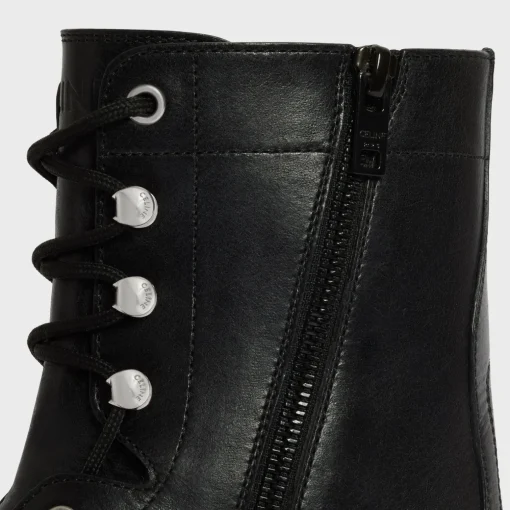 CELINE TRIOMPHE RANGERS MID LACE-UP BOOT in SHINY BULL
