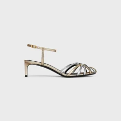 CELINE TRIOMPHE SANDAL in LAMINATED CALFSKIN