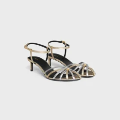 CELINE TRIOMPHE SANDAL in LAMINATED CALFSKIN