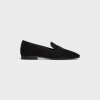 CELINE TRIOMPHE SLIPPERS in SUEDE CALFSKIN