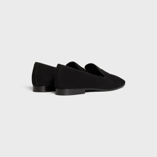 CELINE TRIOMPHE SLIPPERS in SUEDE CALFSKIN