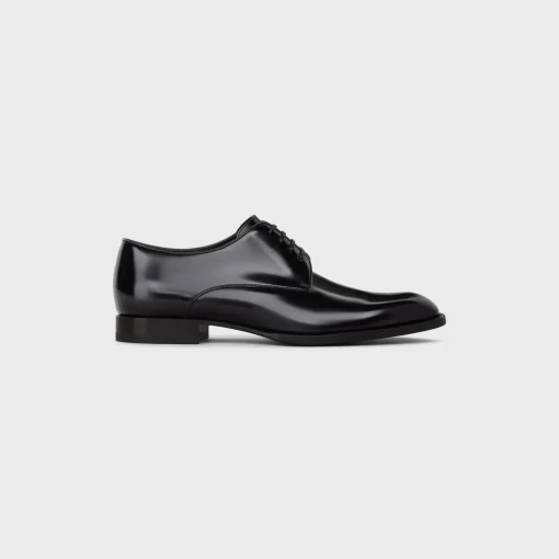 CELINE TUXEDO DERBY in POLISHED BULL