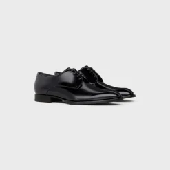 CELINE TUXEDO DERBY in POLISHED BULL