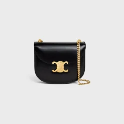 CHAIN BESACE CLEA in shiny calfskin