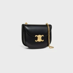 CHAIN BESACE CLEA in shiny calfskin