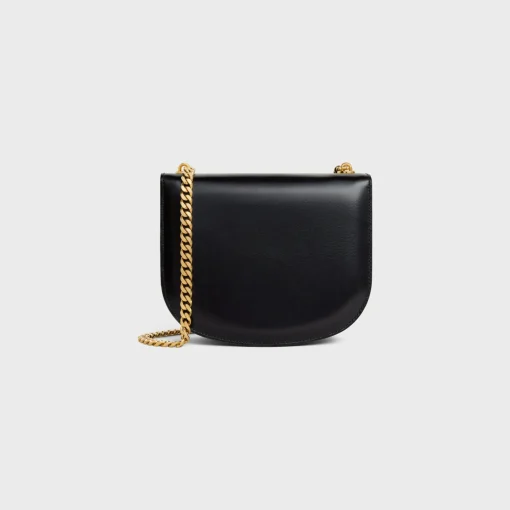 CHAIN BESACE CLEA in shiny calfskin