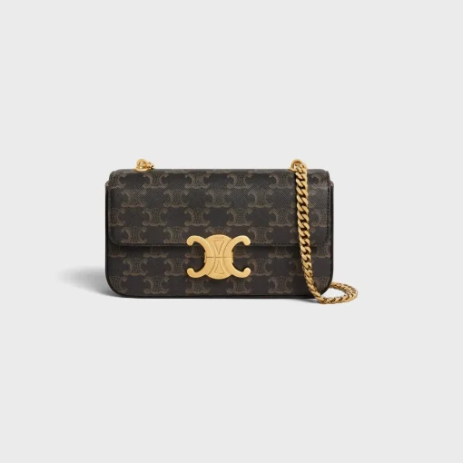 CHAIN SHOULDER BAG CLAUDE in Triomphe canvas