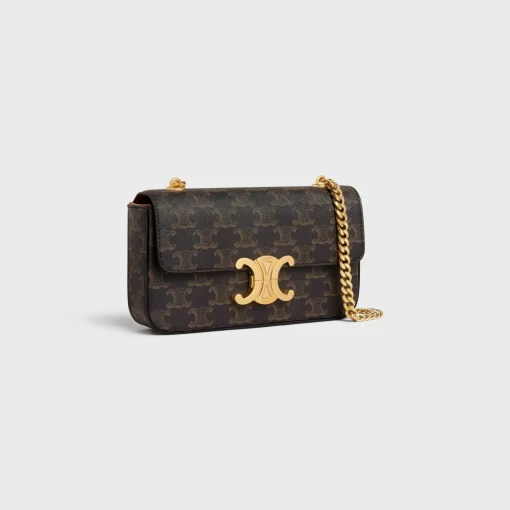 CHAIN SHOULDER BAG CLAUDE in Triomphe canvas
