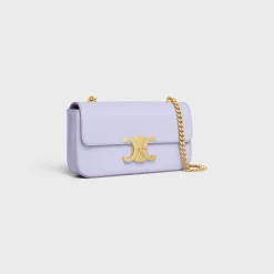CHAIN SHOULDER BAG CLAUDE in shiny calfskin