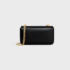 CHAIN SHOULDER BAG CLAUDE in shiny calfskin