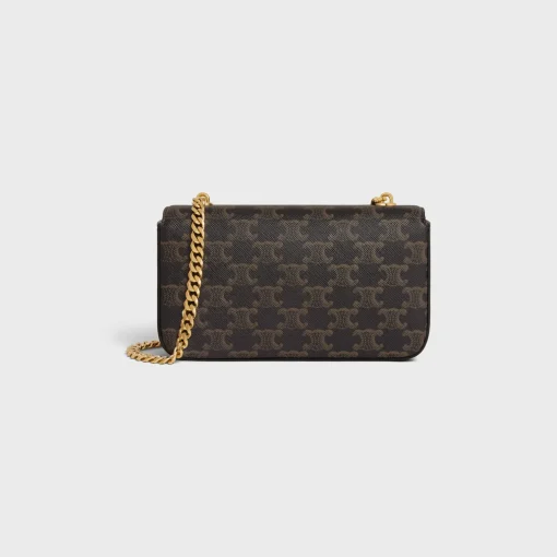 CHAIN SHOULDER BAG CLAUDE in Triomphe canvas