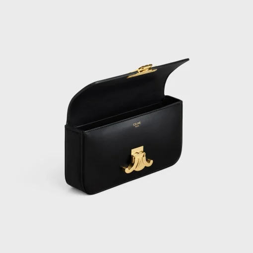CHAIN SHOULDER BAG CLAUDE in shiny calfskin