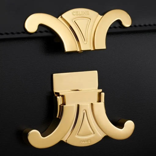 CHAIN SHOULDER BAG CLAUDE in shiny calfskin