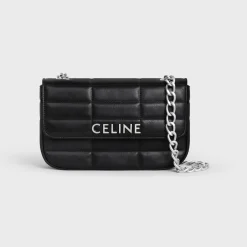 CHAIN SHOULDER BAG MATELASSE MONOCHROME CELINE in Quilted Goatskin