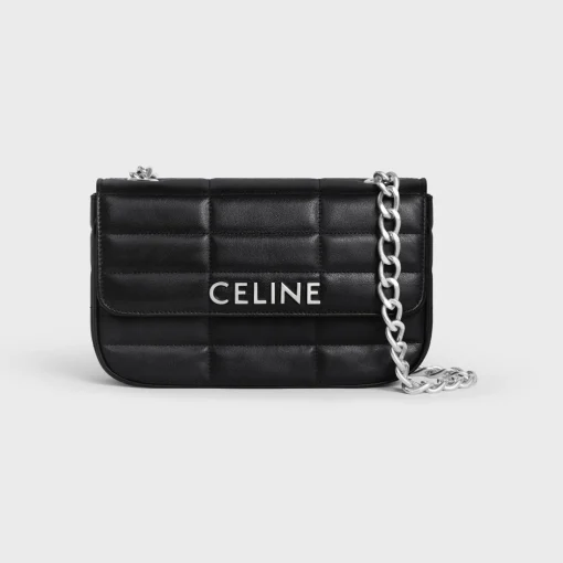 CHAIN SHOULDER BAG MATELASSE MONOCHROME CELINE in Quilted Goatskin