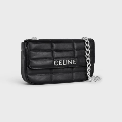 CHAIN SHOULDER BAG MATELASSE MONOCHROME CELINE in Quilted Goatskin