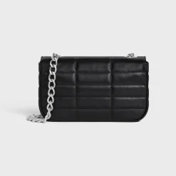 CHAIN SHOULDER BAG MATELASSE MONOCHROME CELINE in Quilted Goatskin