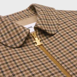 Chelsea blouson jacket in check wool