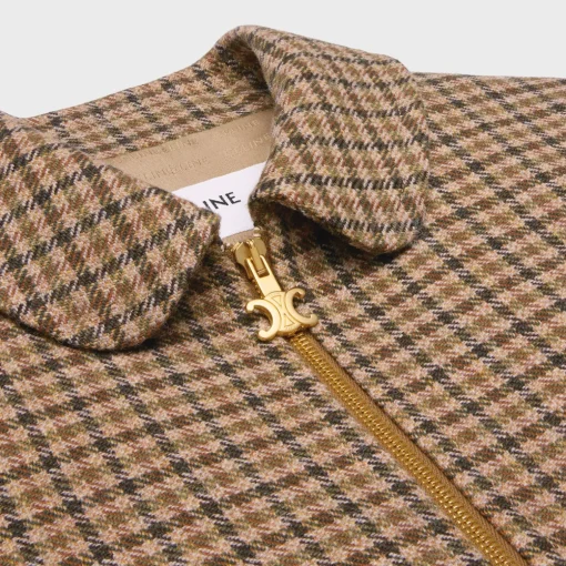 Chelsea blouson jacket in check wool