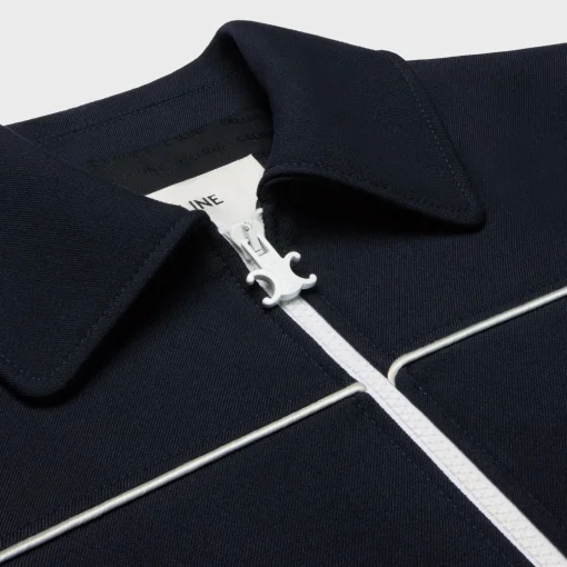 chelsea blouson jacket in gauffered double wool