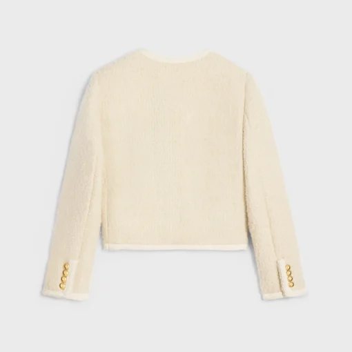 chelsea jacket in cashmere bouclette natté
