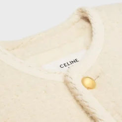 chelsea jacket in cashmere bouclette natté