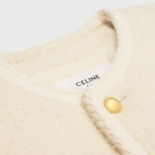 chelsea jacket in cashmere bouclette natté