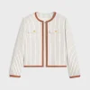 chelsea jacket in striped wool