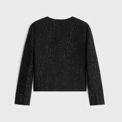 chelsea jacket with sequins in double faced wool
