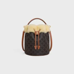 CLARA BAG in TRIOMPHE CANVAS AND SHEARLING