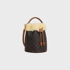 CLARA BAG in TRIOMPHE CANVAS AND SHEARLING
