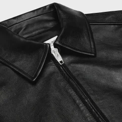 classic aviator blouson jacket in soft lambskin