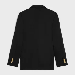 classic jacket in diagonal wool